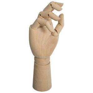 Main Articulée Décorative - Bois Naturel - Modèle d'Artiste & Décoration - Couleur Bois Clair