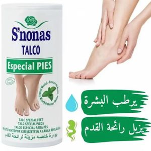S'Nonas Talc Déodorant Pieds S’nonas 100g – Anti - Odeur and Anti - Transpiration à la Menthe – Poudre Absorbante