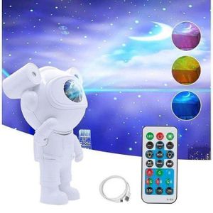 Astronaute Galaxy Projecteur, Veilleuse Étoile LED Plafond Éclairé avec Télécommande