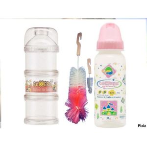 Ace Baby 3pes Boîte de Lait+BIBERON Deux brosses pour le nettoyage x3