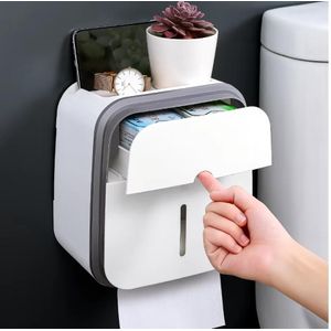 Boîte de Rangement Porte Papier Hygiénique Toilettes avec un tiroir supplémentaire pour objets