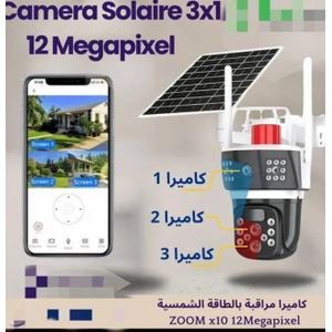 12MP ZOOM x10 Caméra Solar Tri-Monitor