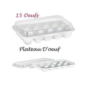 Boîte de conservation pour 15 œufs, en plastique pratique.