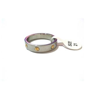 Bague En Acier Inoxydable Argenté Doré - Unisex