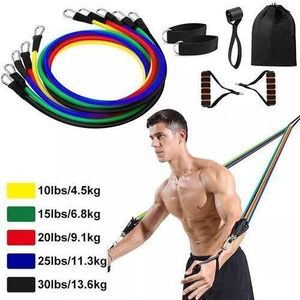 Jeu d'élastique de résistance extensible avec poignée,équipement de crossfit,yoga,exercice physique