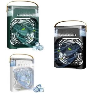 Mini Climatiseur Humidificateur de Bureau USB – Ventilateur à Brume Fraîche avec Réservoir à Glaçons et Lumière LED (couleur aléatoire)