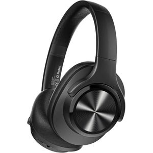 Miniso Casque Audio Bluetooth Blanc Haute Fidelite - Casque Sans Fil Autonomie 60 Heures Extra Bass avec Micro pour Telephone et PC
