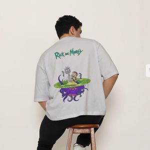 بوابة متعددة الأبعاد - T-Shirt أوفرسايز كرتون خيال علمي - عالم مغامر وحش مخالب