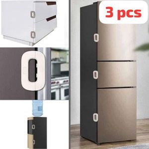 Lot de 3 Verrous de Sécurité pour Enfants – Auto-Adhésifs, Multi-Usages, BLANC