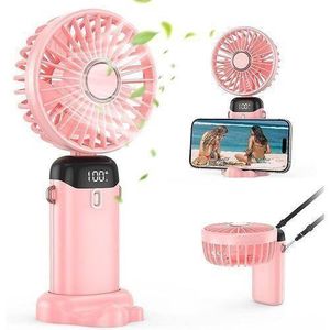 Mini Ventilateur de Poche – 5 Vitesses, Écran LED & Batterie Longue Durée