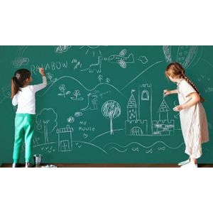Sticker Mural Tableau Noir en Vinyle – Autocollant Repositionnable & Imperméable – Adhésive Éducative pour Cuisine, Bureau & Chambre d'Enfant