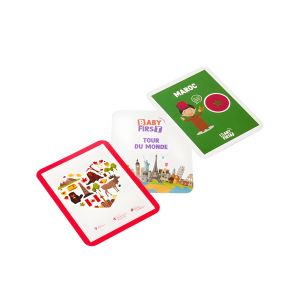Jeu de Cartes Éducatives - Illustrées pour Bébé - Découverte du Monde et Géographie - Multicolore