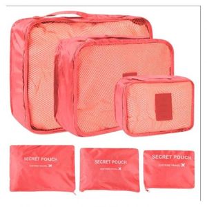 Pack de 6 housses de vêtements emballage organisateur de bagages sacs de voyage