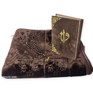 Ensemble de Coran + tapis Mubarrah de haute qualité + Tasbeeh