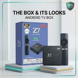 WS Z7 Ultra HD Mini 8K Android TV Box (Android 15.0 / 5G Wi-Fi / Voice Remote)