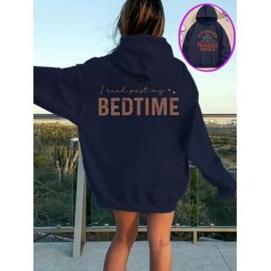 Sweat à capuche inspirant pour rats de bibliothèque avec motif graphique double face, haut décontracté ample à manches longues pour femme S-XXL