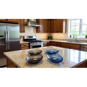 عرض محدود - مجموعة أطباق زجاجية بملمس مدخن - أناقة وعصرية لطاولتك