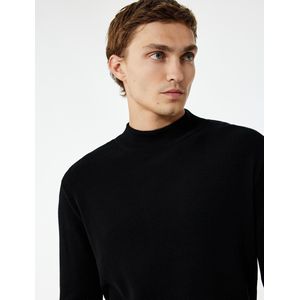 Koton Pull en maille à col montant - Noir