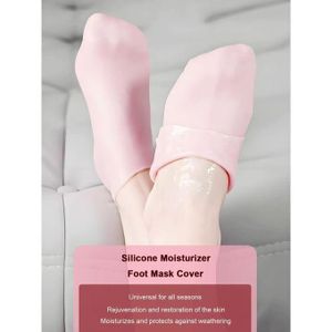 Chaussettes en Gel de Silicone Hydratantes pour Pieds Secs et Craquelés – Soin Réparateur Nuit, Dissolvant de Callosités, Chaussons de Pédicure Doux et Réutilisables pour Femmes et Hommes