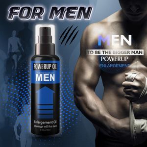 Men'S MASSAGE OIL PowerUp BLUE Extra Fort - توقيت إضافي زيت تأخير فعال للرجال، مضاد للقذف المبكر، 60 دقيقة، انتصاب غير مستقر، انخفاض القدرة الجنسية 30 مل، قذف سريع