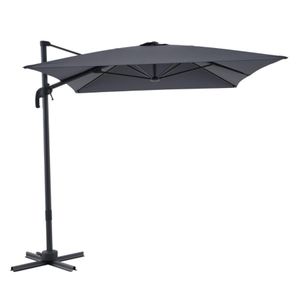 Kitea Parasol Déporté Samos Gris Foncé – 2,5×2,5 m