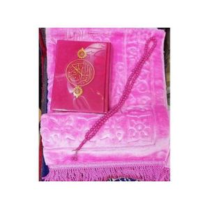 Ensemble de Coran + tapis Mubarrah de haute qualité + Tasbeeh