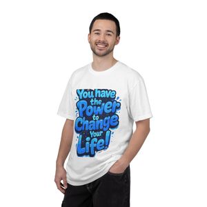 CAPRI  T-shirt  BLANC "Power to Change" – Un Style Inspirant & Tendance 100% Coton Premium 