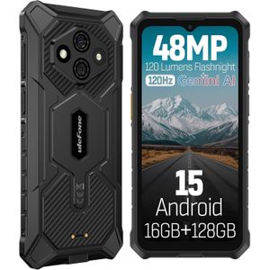 Ulefone RugKing 3 Pro Smartphone Blindé, Octa-core 16GB+128GB, Android 15, 6.56" 120Hz, 48MP+2MP+8MP, 5600mAh, IP69K & IP68 Proof, Water-Lock, Al Assistant(Gemini)