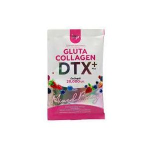 Joji مسحوق غذائي Gluta Collagen DTX+، توت مشكل، 200,000 ملغ – 20 جم × 10 أكياس