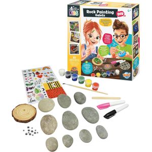 Buki Kit de galets à décorer avec feutres et pots de peinture 