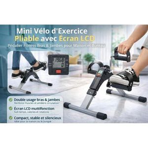 Mini Vélo d’Exercice à Pédales avec Écran LCD – Entraînement Bras & Jambes à Domicile
