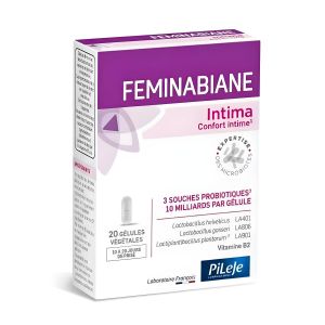 Pileje Complément Probiotique - 3 Souches (10 Milliards UFC), Lactobacillus, Vitamine B2 - Confort Intime Féminin, Équilibre Microbiote - 20 Gélules Végétales