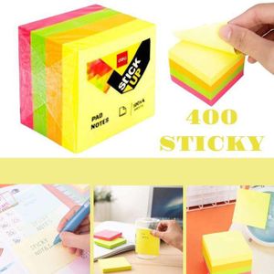 Bloc-notes adhésifs multicolores 4×100 feuilles - Stick Up