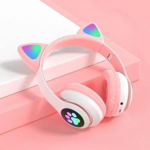 Intelligent Headphones Casque D'écoute Sans Fil Bluetooth lumière LED, Cat Ear