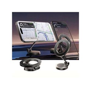 support de téléphone magnétique pliable rotatif à 360° degrés pour tableau de bord de voiture