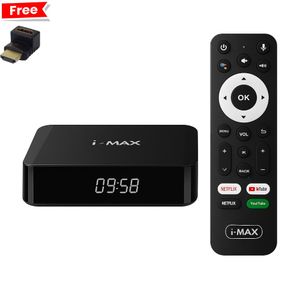 Imax I-MAX 4K Boitier de Streaming avec Google TV, Chromecast et Commande Vocale+adaptateur hdmi gratuit