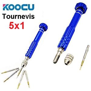 Koocu Kit Réparation Tournevis Précision 5x1 Outil pour Réparer