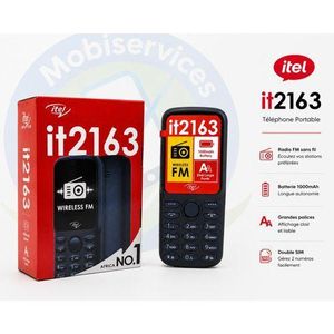 Itel  Mobile it2163 – Téléphone Portable Allo Simple, Pratique et Fiable