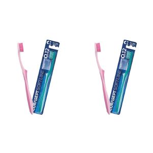 CURASEPT Lot de 2 - Brosse à Dents Extra Soft 012 - Hygiène Bucco-Dentaire Douce et Précise