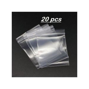 20 sachets en cellophane transparents à fermeture adhésive pour cadeaux d'anniversaire d'enfant