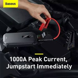 Baseus démarreur de saut de voiture, 10000mAh, 1000a, batterie  d'alimentation d'urgence Portable à prix pas cher
