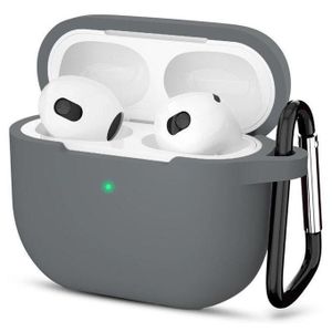 Coque protection en silicone pour AirPods Pro 3 Generation (2025) pochette Gris