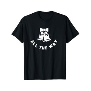 T-shirt de Noël pour hommes avec un thème "Jingle All The Way" et un nœud papillon rouge et un imprimé de cloches - T-shirt décontracté à manches courtes et col rond, parfait pour les fêtes de fin d'année, adapté à toutes les saisons