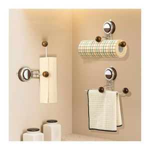 Support Essuie-Tout Mural avec Ventouse – Porte Rouleau Papier Cuisine