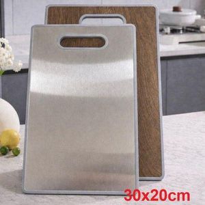 لوح تقطيع من الفولاذ المقاوم للصدأ والبلاستيك- لوح تقطيع مضاد للبكتيريا 