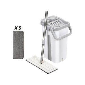 Offfre Vadrouille magique pour sol plat sans contact avec 5 pcs de seau