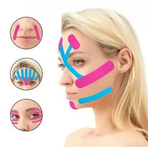 2 bandes de rehaussement facial élastique, adhésif stimulant pour les muscles