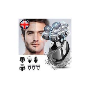 Rasoir Électrique 7-en-1 Rotatif Flottant pour Homme – Têtes Interchanageables
