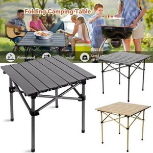 atable de camping pliante en alliage d'aluminium, table d'appoint extérieure portable pour les voyages, la randonnée, le barbecue, la plage, le pique-nique, haute qualité