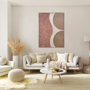 TABLEAU MURAL DÉCORATIF AVEC CADRE 80x120 CM VAGUES DOUCES